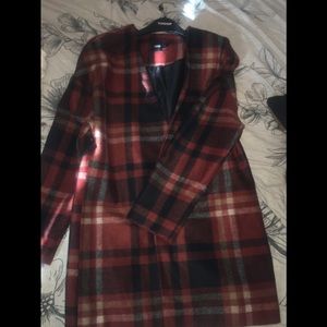 Plaid blazer cut out collar from ASOS